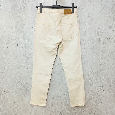 Domingo D.M.G. ドミンゴ ディーエムジー デニムパンツ テーパード スキニー ストレッチ シンプル オフホワイト SSサイズ 〇
