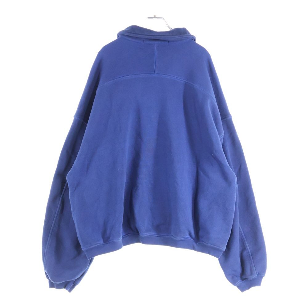 ALEXANDER WANG ブルー ハーフジップ スウェットシャツ ALEXANDER WANG (アレキサンダーワン) フロントロゴ ハーフジップ