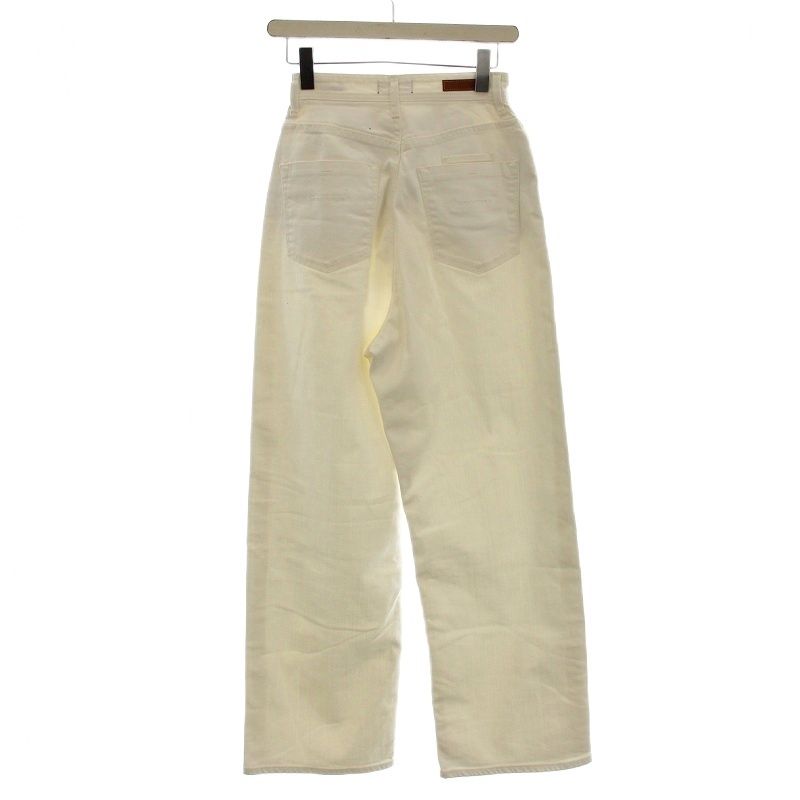 ヤヌーク YANUK デニムパンツ JOAN ジョーン ハイウエスト 24 白 ホワイト G