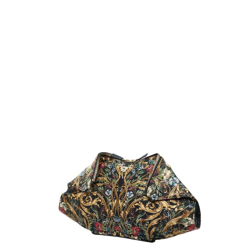 アレキサンダーマックイーン フラワープリント ブラック マルチ ナイロン レザー レディース Alexander McQueen 1-0247574