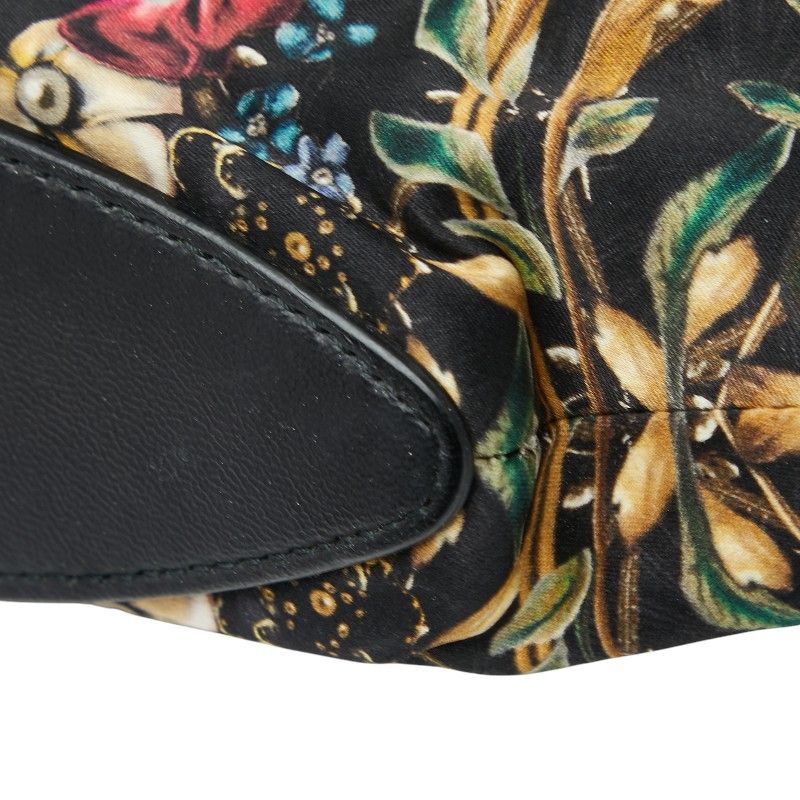  アレキサンダーマックイーン フラワープリント ブラック マルチ ナイロン レザー レディース Alexander McQueen 1-0247574 クラッチバッグ バッグ