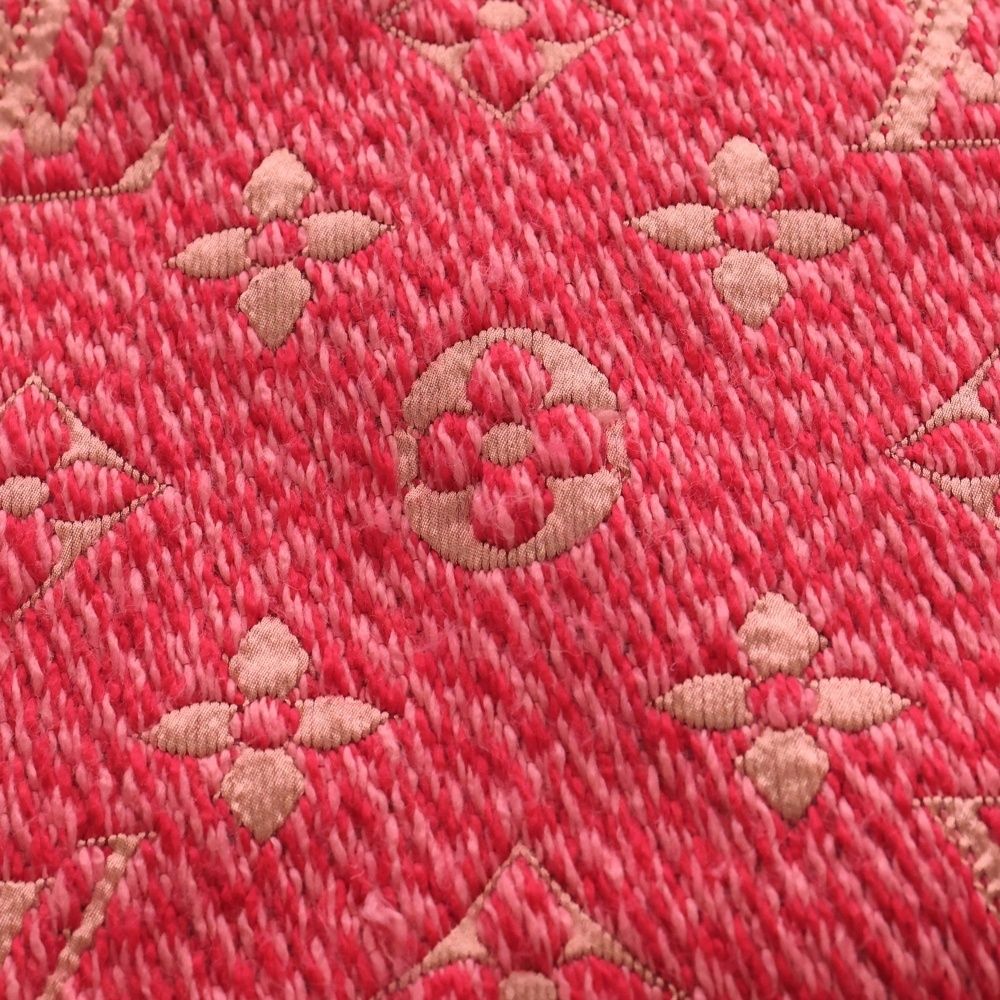 LOUIS VUITTON ルイヴィトン エシャルプ ロゴマニア フリンジマフラー ローズピンク M 78706
