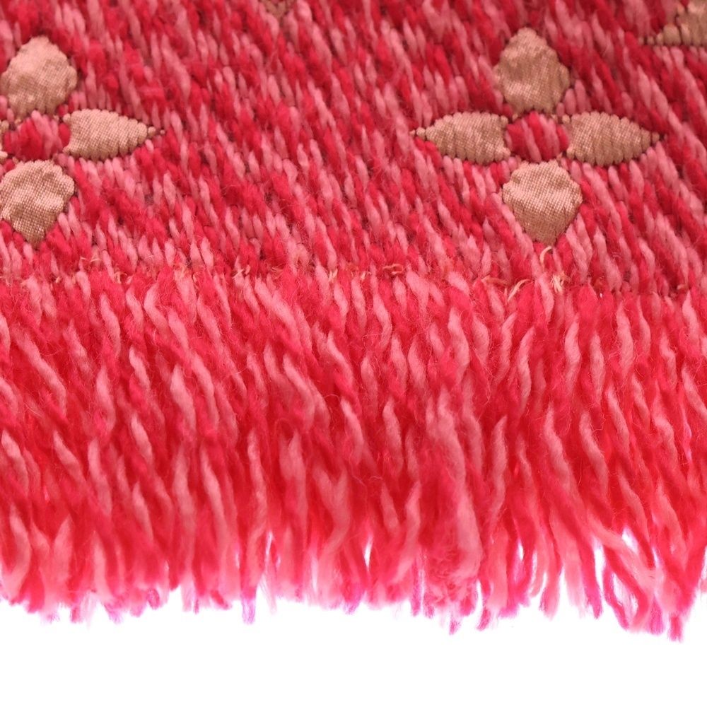 LOUIS VUITTON ルイヴィトン エシャルプ ロゴマニア フリンジマフラー ローズピンク M 78706