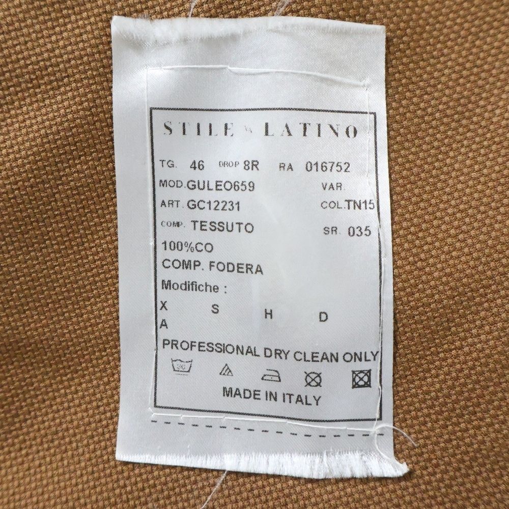 STILE LATINO (スティレラティーノ) コットン ダブルブレスト ピークド