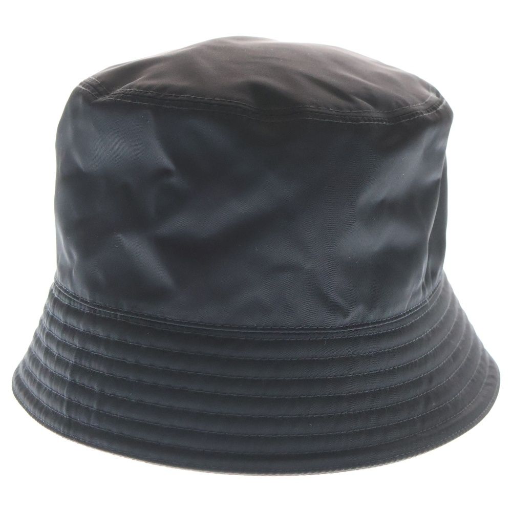 PRADA プラダ RE-NYLON リナイロン ラバー トライアングルロゴ バケットハット 帽子 ブラック