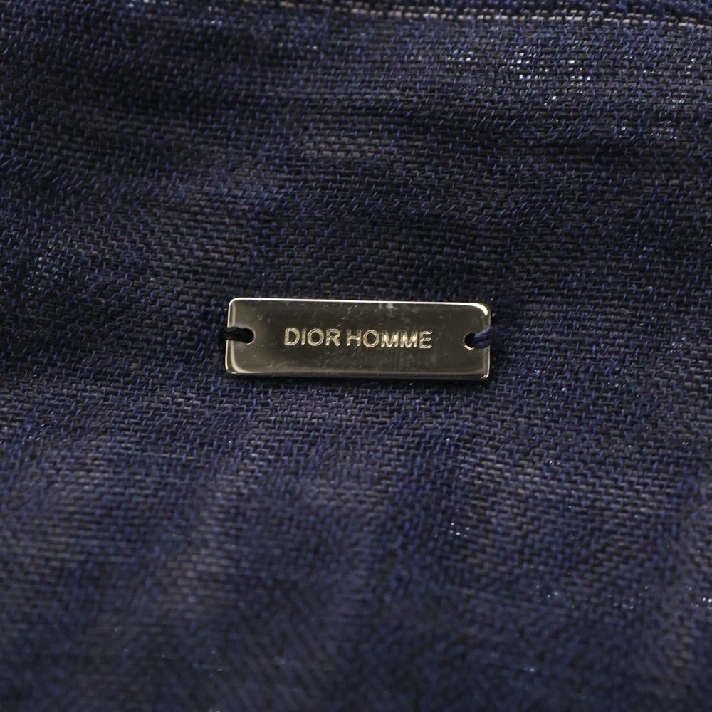 Dior HOMME (ディオールオム) フリンジ付 ストール マフラー ブルー