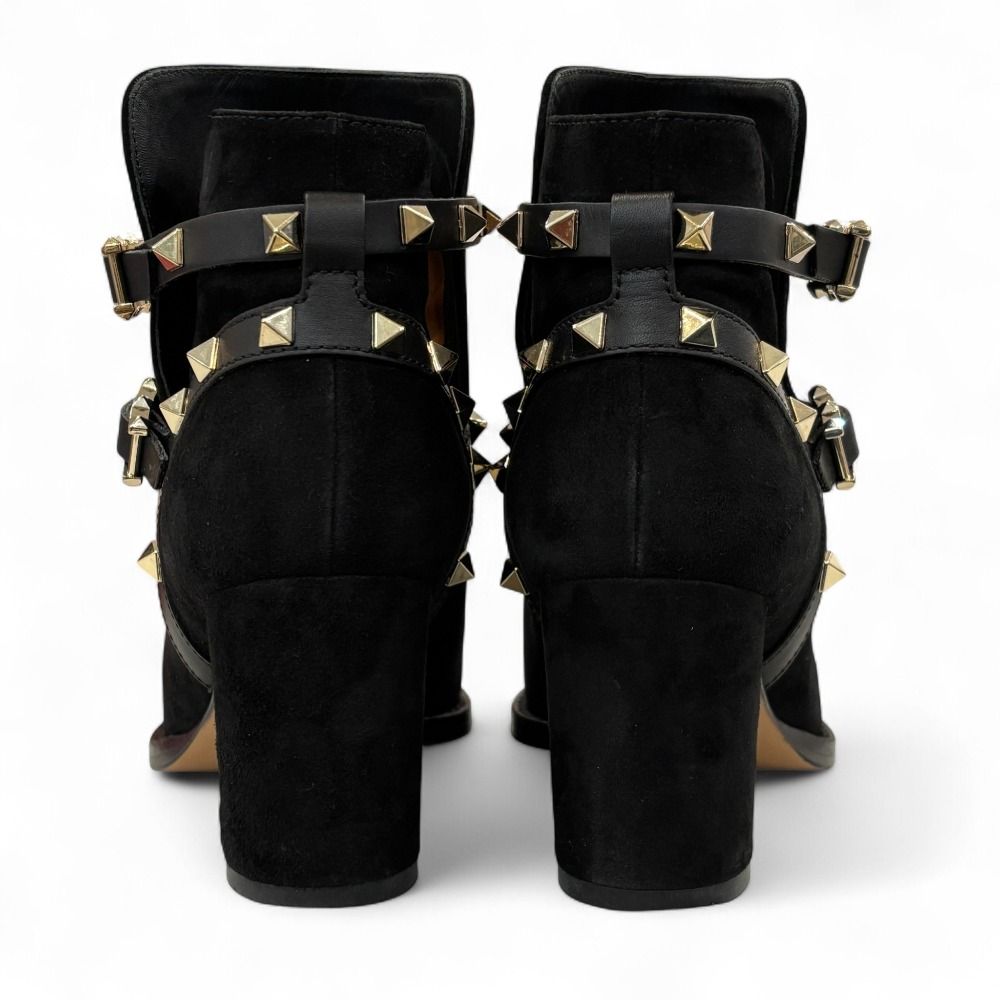 極美品　ヴァレンティノガラヴァーニ　ショートブーツ　ロックスタッズ　レザー　24 ヴァレンティノガラヴァーニ レザー ブーツ 35 1/2 レディース