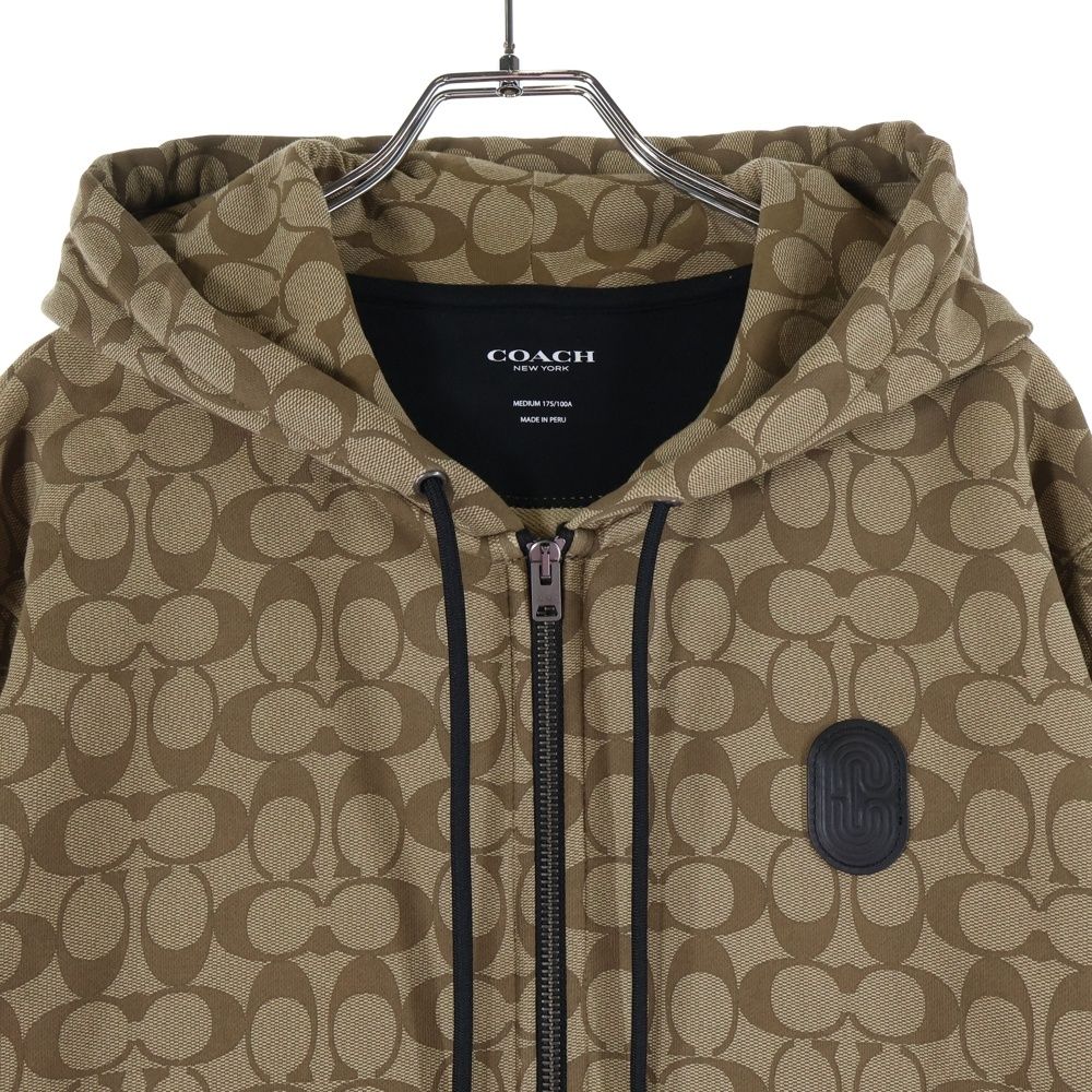 COACH (コーチ) シグネチャー ジップアップ フーディ パーカー