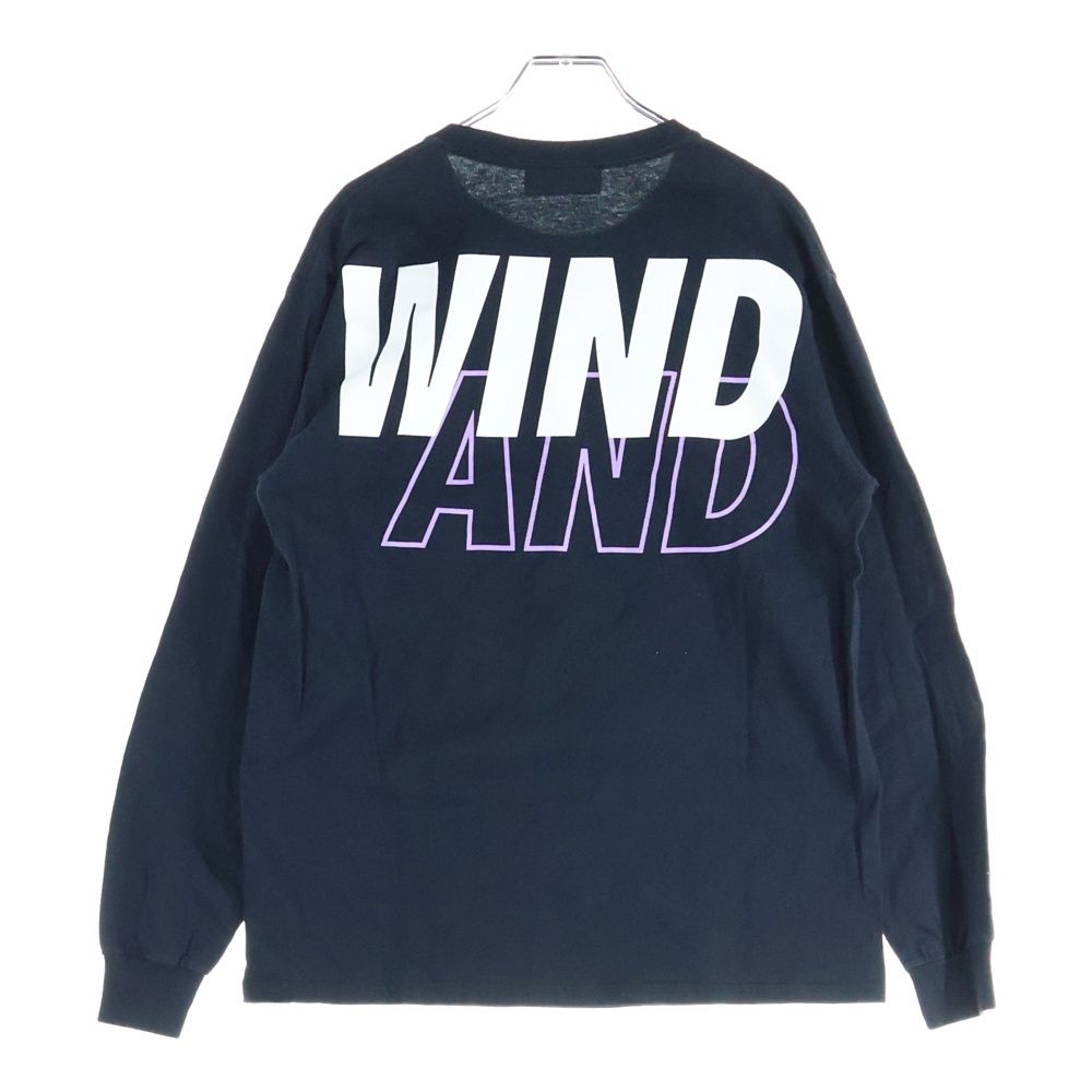 WIND AND SEA SEAロゴ長袖カットソー WIND AND SEA (ウィンダンシー) 両面ロゴプリント 長袖 クルーネック T