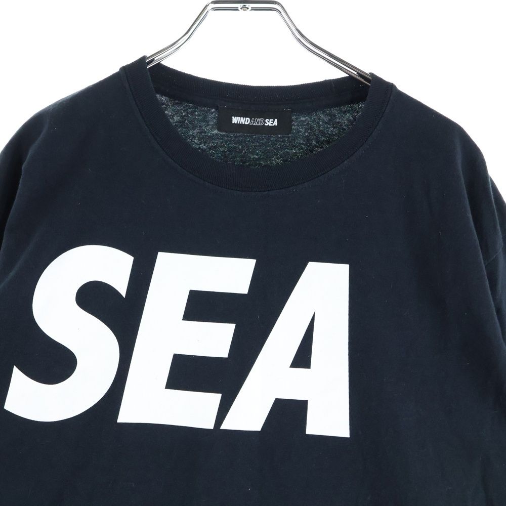 WIND AND SEA (ウィンダンシー) 両面ロゴプリント 長袖 クルーネック T