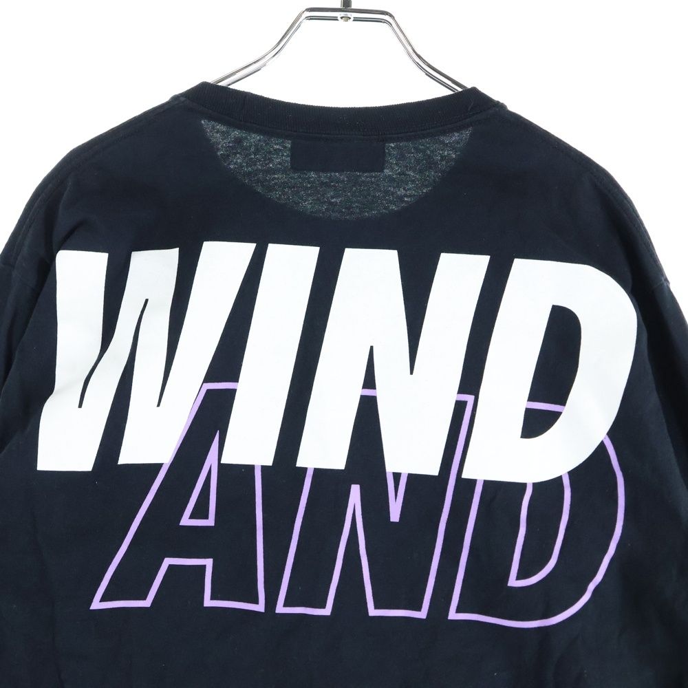 WIND AND SEA (ウィンダンシー) 両面ロゴプリント 長袖 クルーネック T