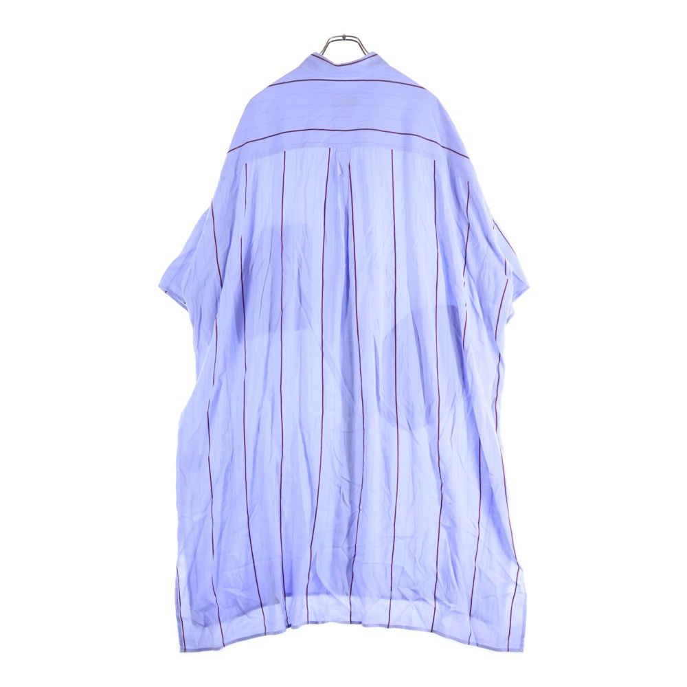 Y s ワイズ 21 SS WIDE STRIPE BIG SHIRT OP ワイド ストライプ ビッグ シャツ ワンピース ドレス レディース ブルー YD‐D 07‐204