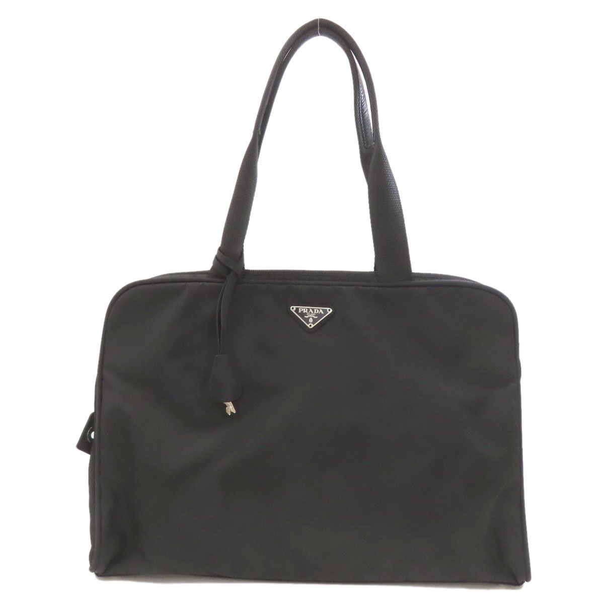 PRADA プラダ ロゴ金具 ハンドバッグ ナイロン レディース [中古