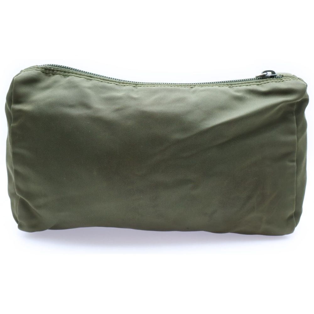 【未使用】PRADA プラダ ポーチ VERA カーキ 三角ロゴ 円筒型 未使用】PRADA プラダ ポーチ VERA カーキ 三角ロゴ 円筒型 - メルカリ