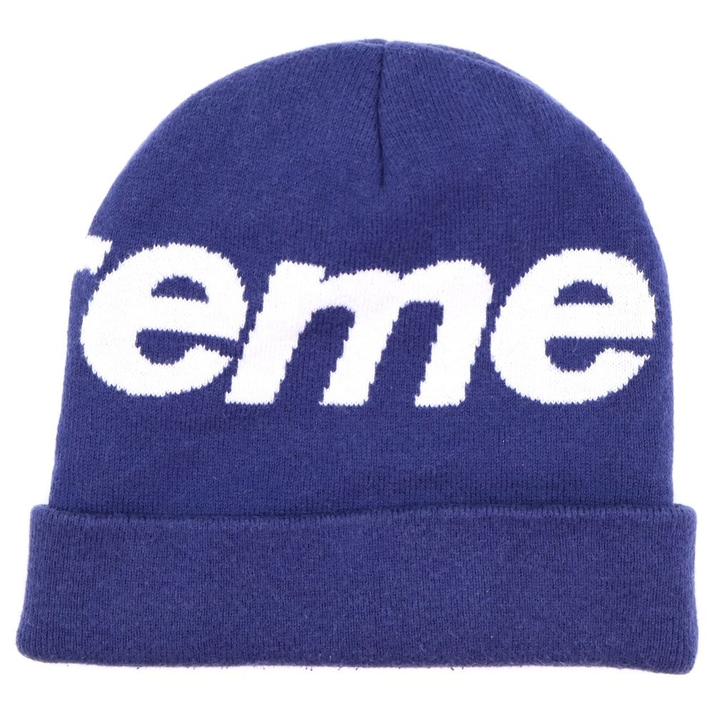 SUPREME シュプリーム 23 AW Big Logo Beanie ビッグロゴビーニー ニットキャップ 帽子 ブルー