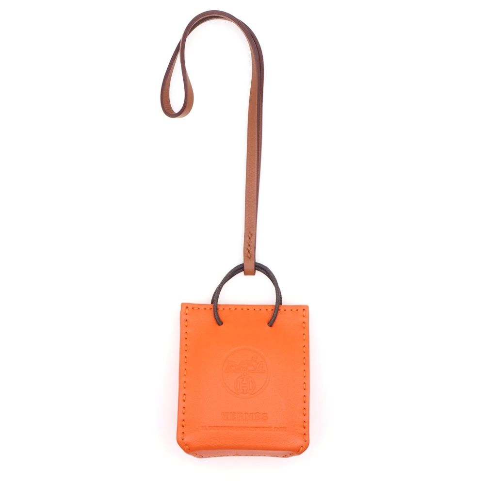HERMES エルメス バッグチャーム サックオランジュ オレンジ アニョーミロ