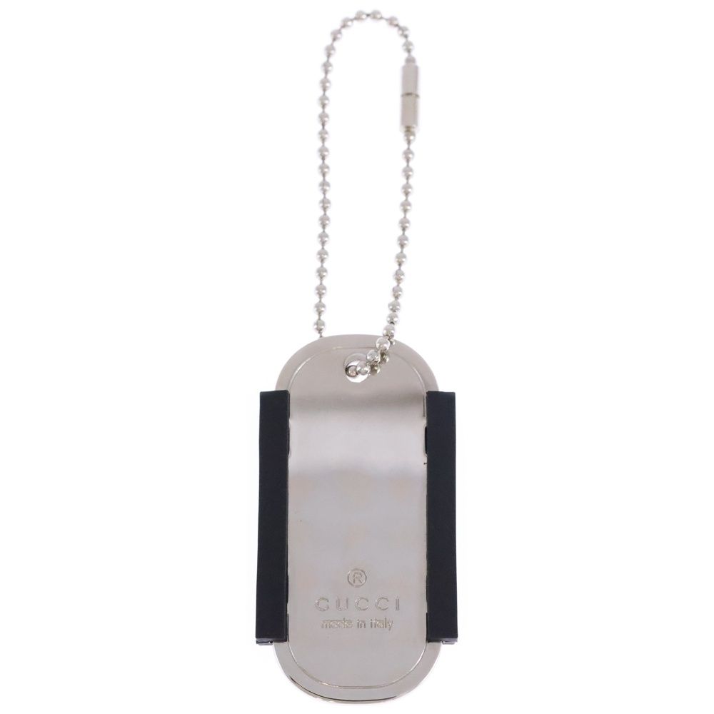 GUCCI グッチ ドッグタグ シルバー メタル キーホルダー チャーム