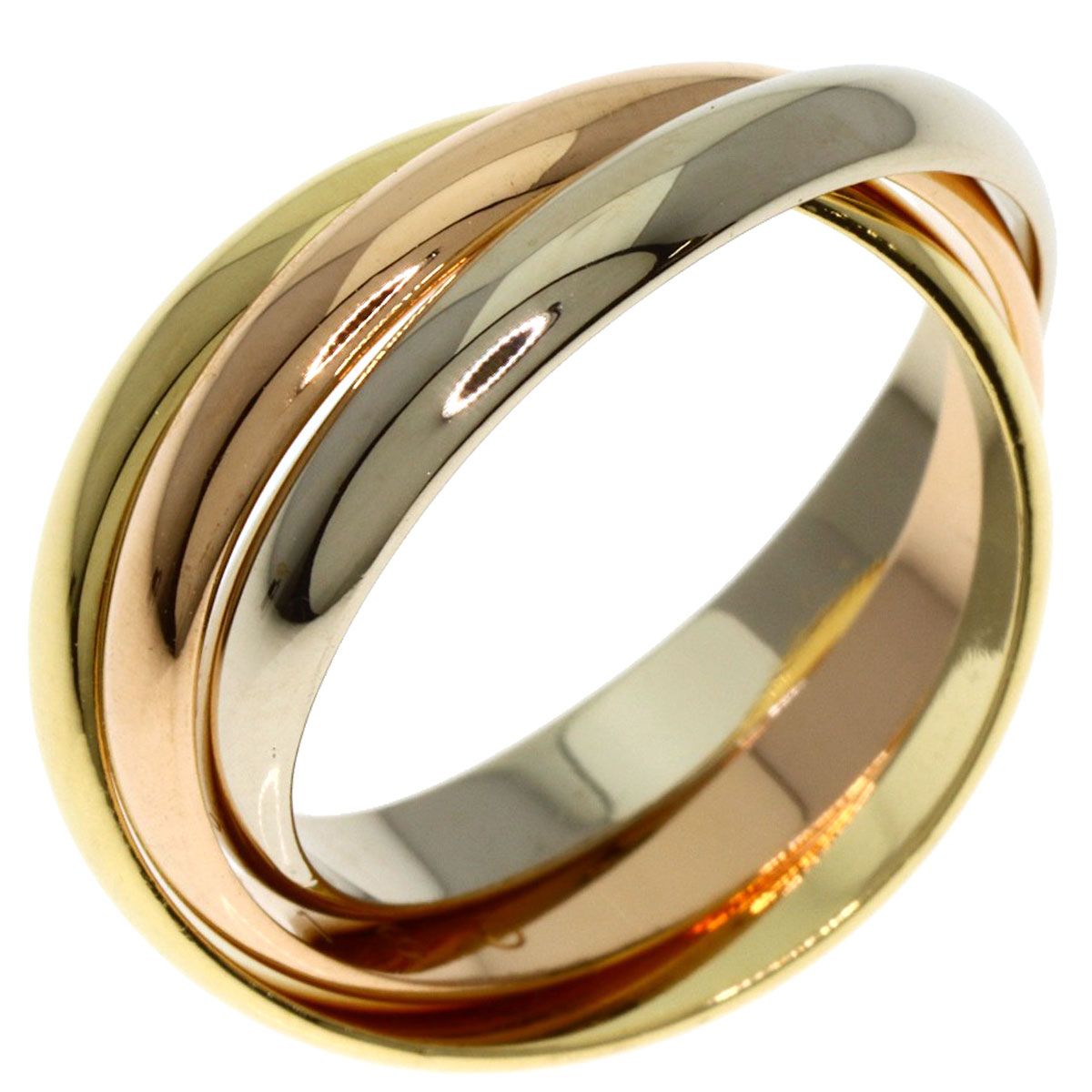 CARTIER カルティエ トリニティ SM #48 リング・指輪 K18YG K18WG