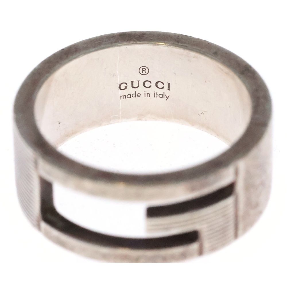GUCCI (グッチ) ブランデッドG カットアウトロゴ シルバーリング 指輪