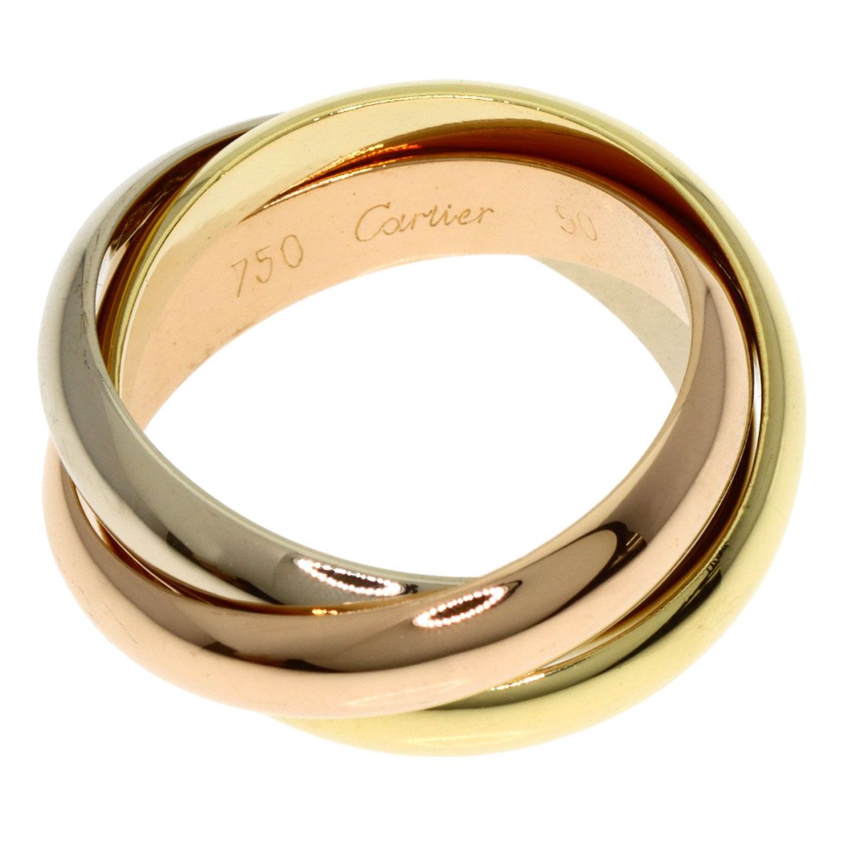 CARTIER カルティエ トリニティ #50 リング・指輪 K18YG K18WG K18PG