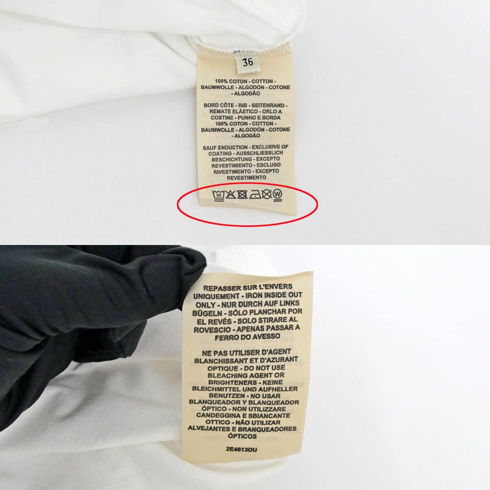  名東 エルメス Tシャツ RAINBOW ホワイト 白 コットン レディース 半袖(Tシャツ) Tシャツ カットソー