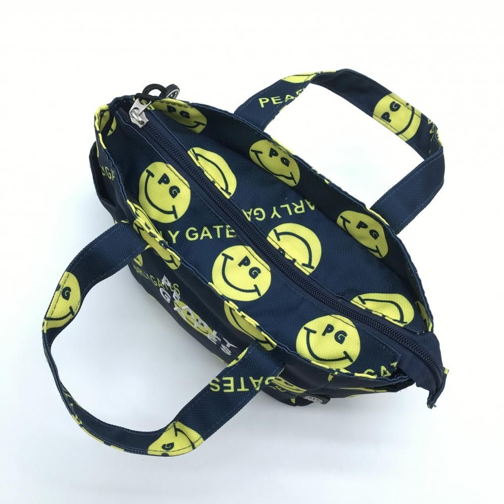 超美品】パーリーゲイツ カートバッグ ネイビー×イエロー ニコちゃん総