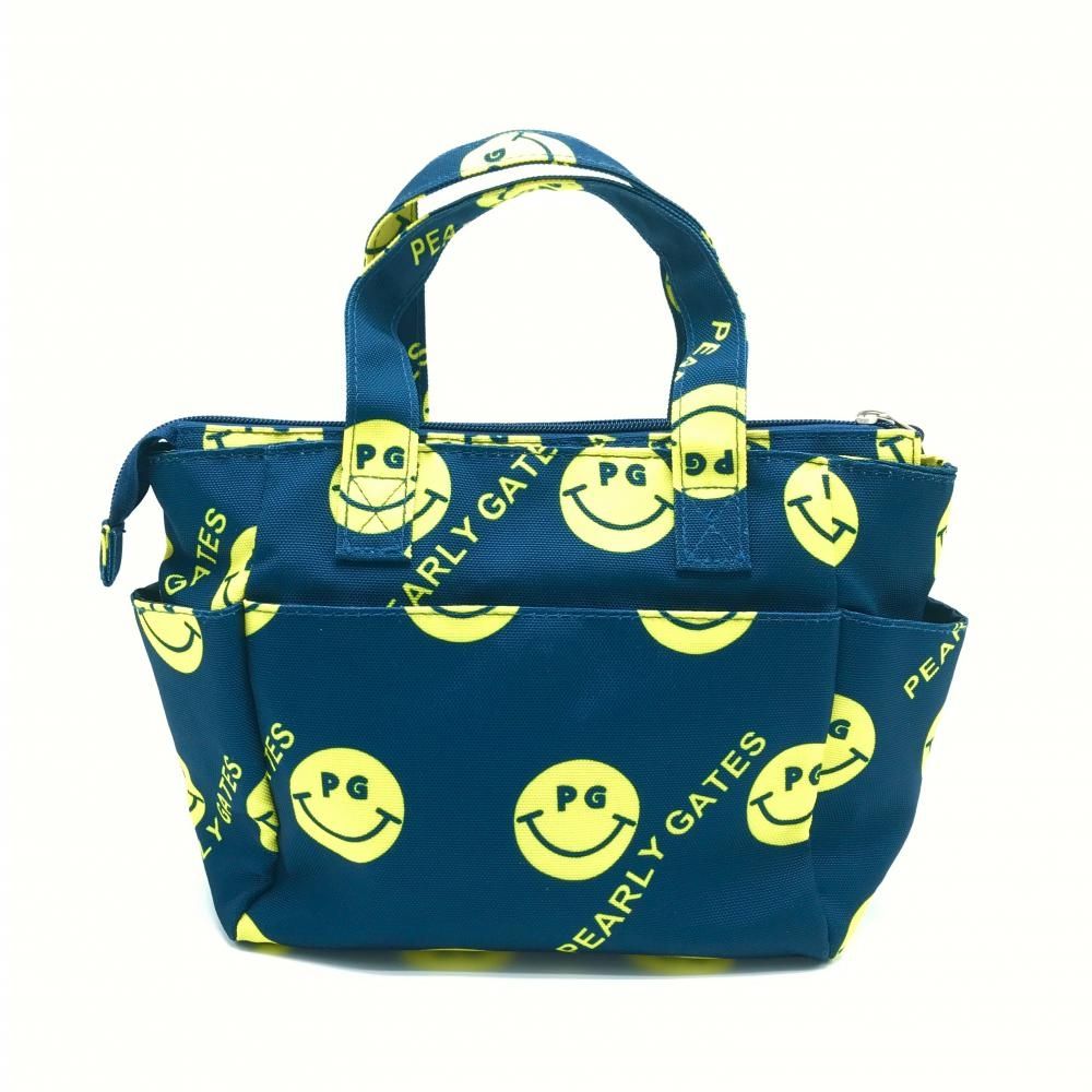 超美品】パーリーゲイツ カートバッグ ネイビー×イエロー ニコちゃん総