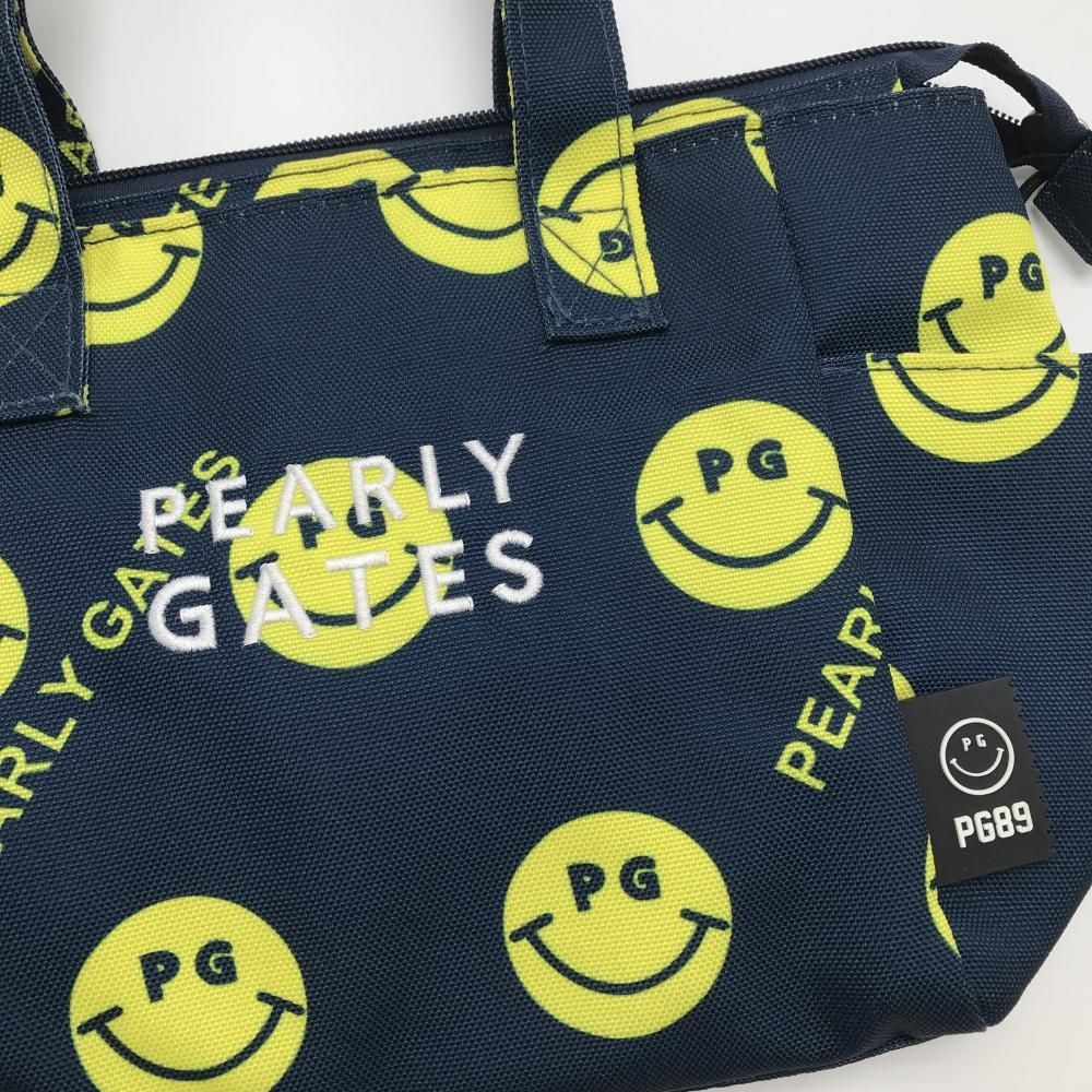 超美品】パーリーゲイツ カートバッグ ネイビー×イエロー ニコちゃん総