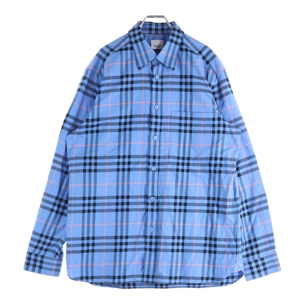 ミーア  BURBERRY バーバリー シャツ チェック ブルー 楽天市場】【アウトレット】バーバリー BURBERRY カジュアルシャツ