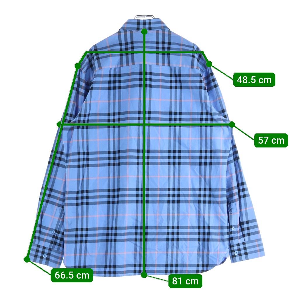 BURBERRY (バーバリー) Cotton Check Pattern Shirt チェック柄 ロング