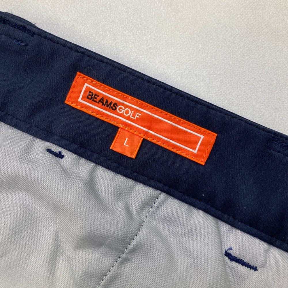サイズ L BEAMS GOLF ビームスゴルフ 裏起毛 ロングパンツ ネイビー系 ゴルフウェア メンズ ストスト パンツ メンズウェア ゴルフ