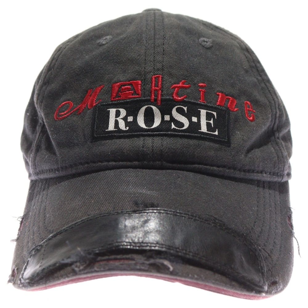 MARTINE ROSE (マーティンローズ) ROLL BACK CAP LEATHER PATCH ロゴ