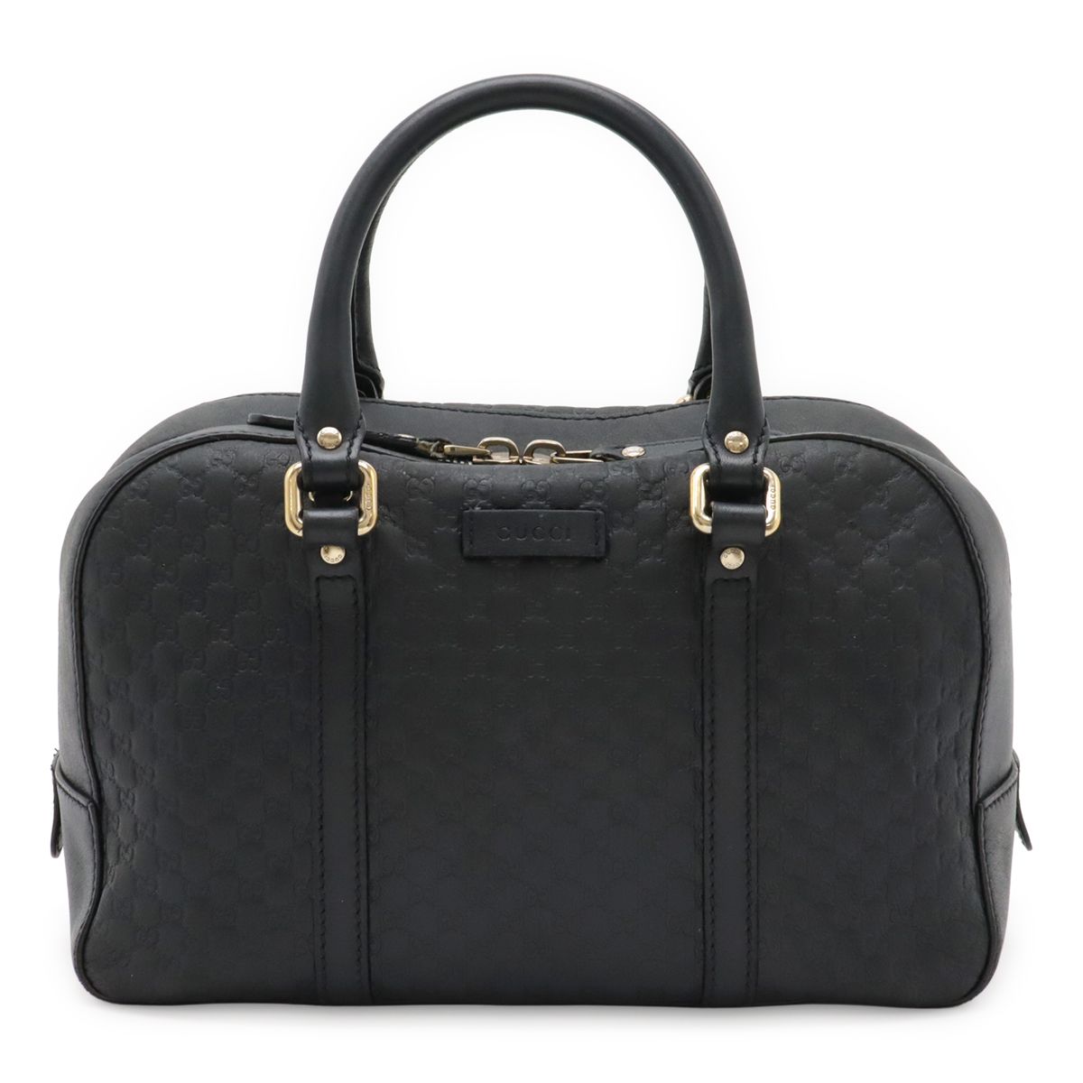 グッチ　Gucci シマ　ブラックエナメルハンドバッグ GUCCI グッチ GG マイクログッチシマ ハンドバッグ レザー ブラック 黒