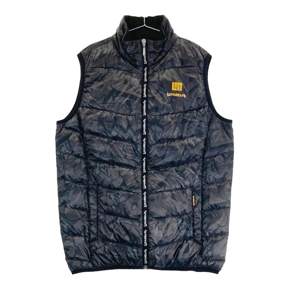 サイズ：M LOUD MOUTH ラウドマウス  ジップ ダウンベスト タグスカモ 総柄 グレー系 [240101592219] ゴルフウェア メンズ ストスト