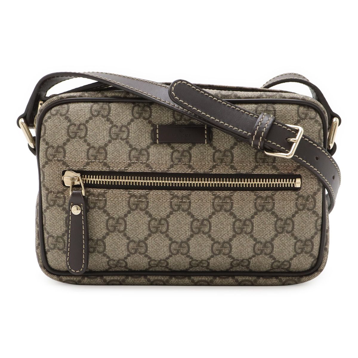 グッチ GGスプリーム PVC×レザー ショルダー バッグ ポシェット. GUCCI（グッチ） ショルダーバッグ ポシェット ミニ PVC レザー GG