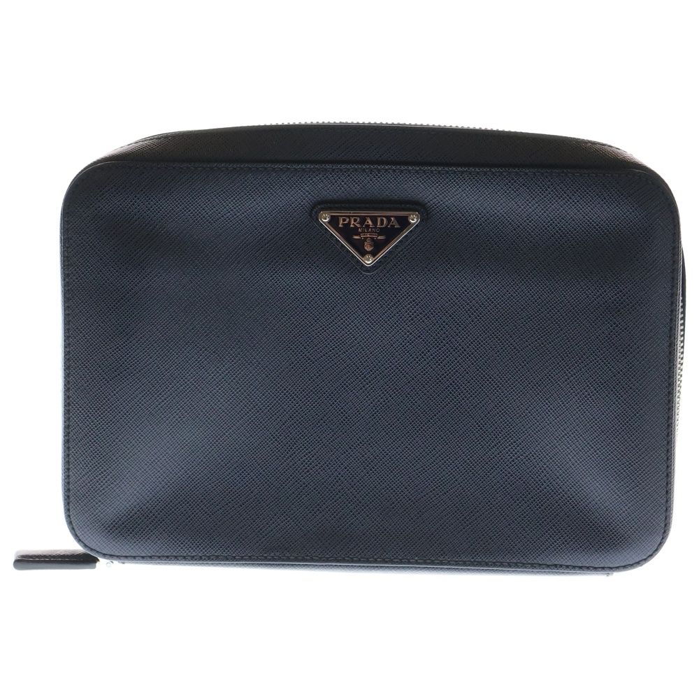 PRADA プラダ サフィアーノ セカンドバッグ クラッチバッグ ネイビー