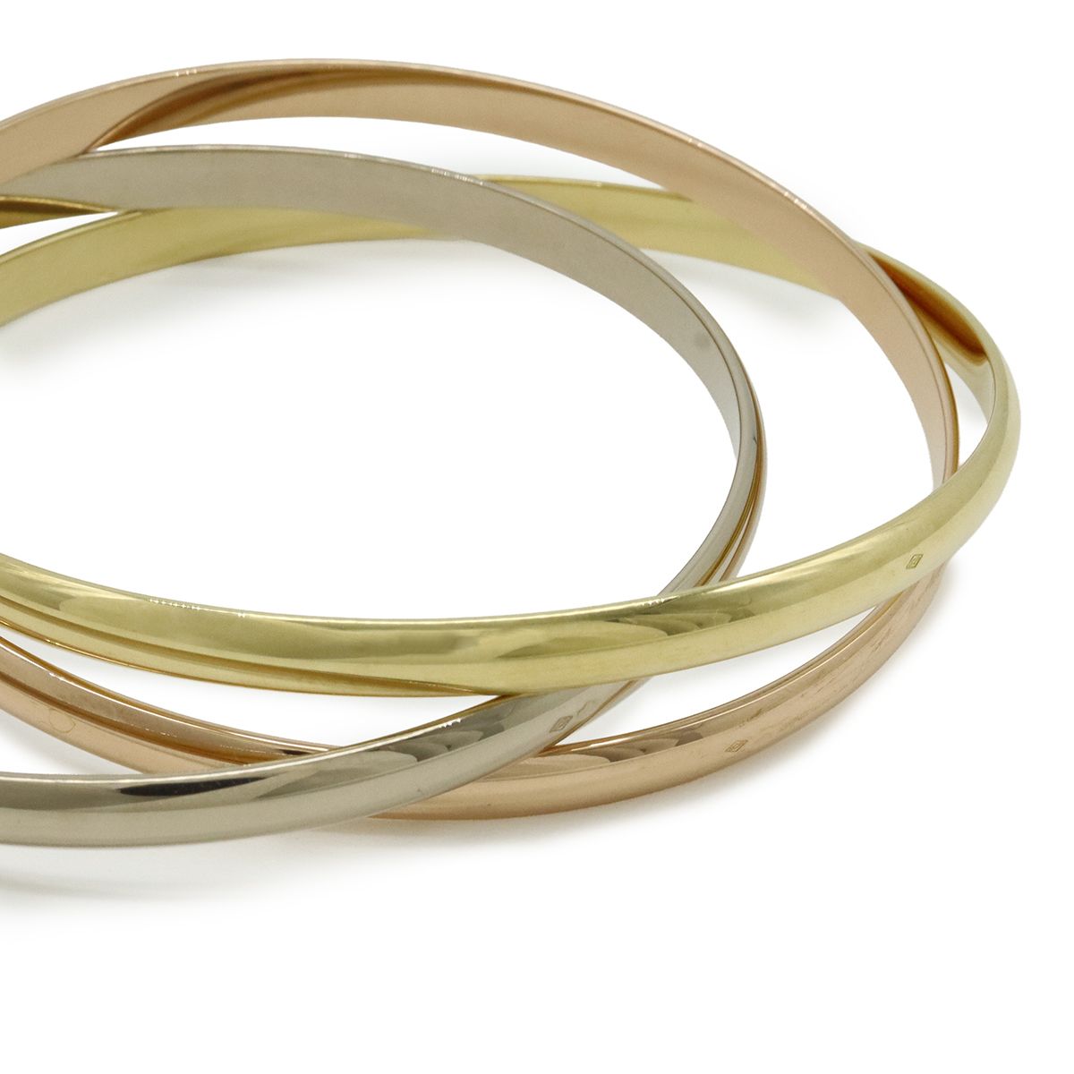 Cartier カルティエ トリニティ ブレスレット Au750 スリーカラー CARTIER/カルティエ】 トリニティ スリーカラー バングル 3BANDS THIN
