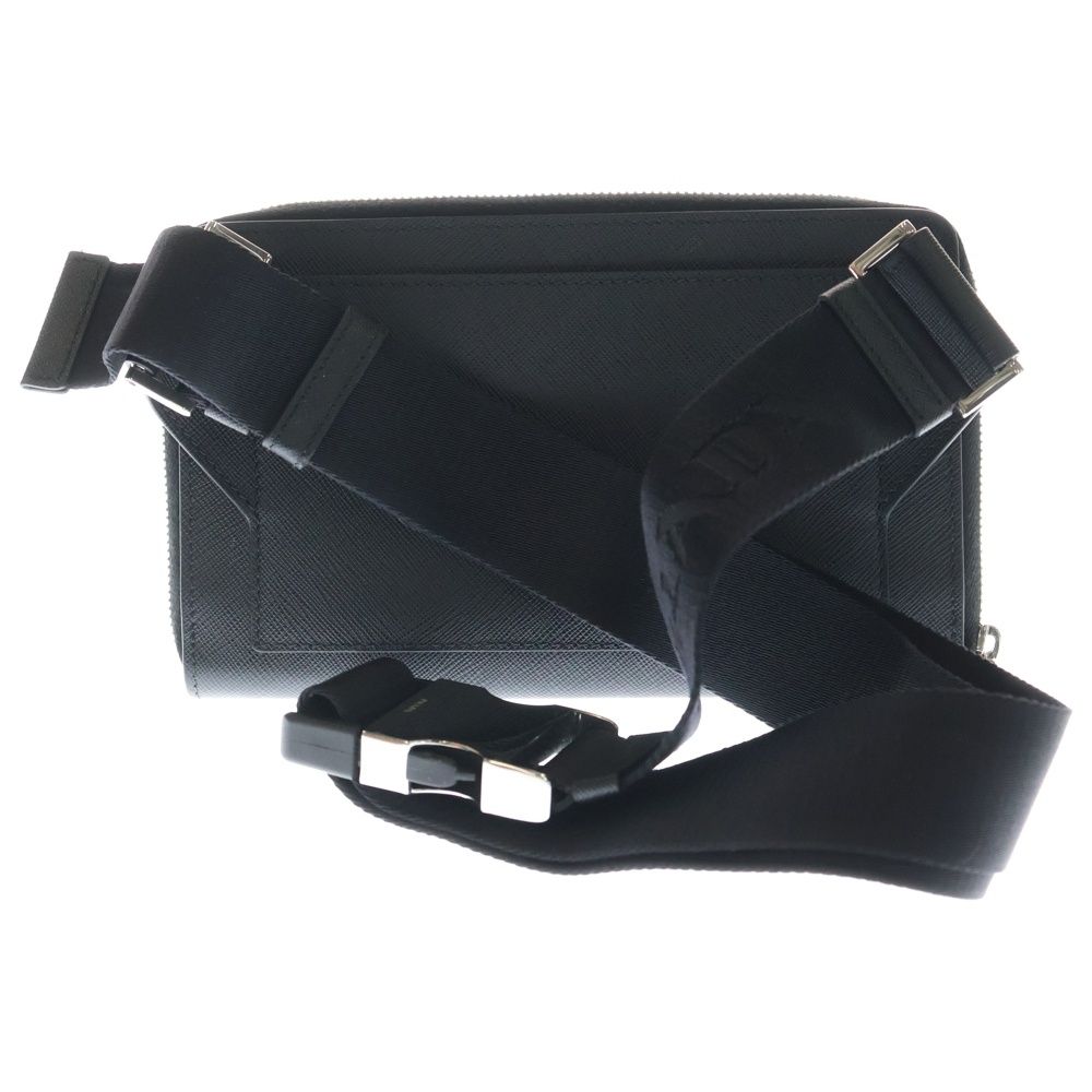 PRADA プラダ トライアングルロゴプレート サフィアーノ レザーベルトバッグ ボディバック ブラック 2 VH 156