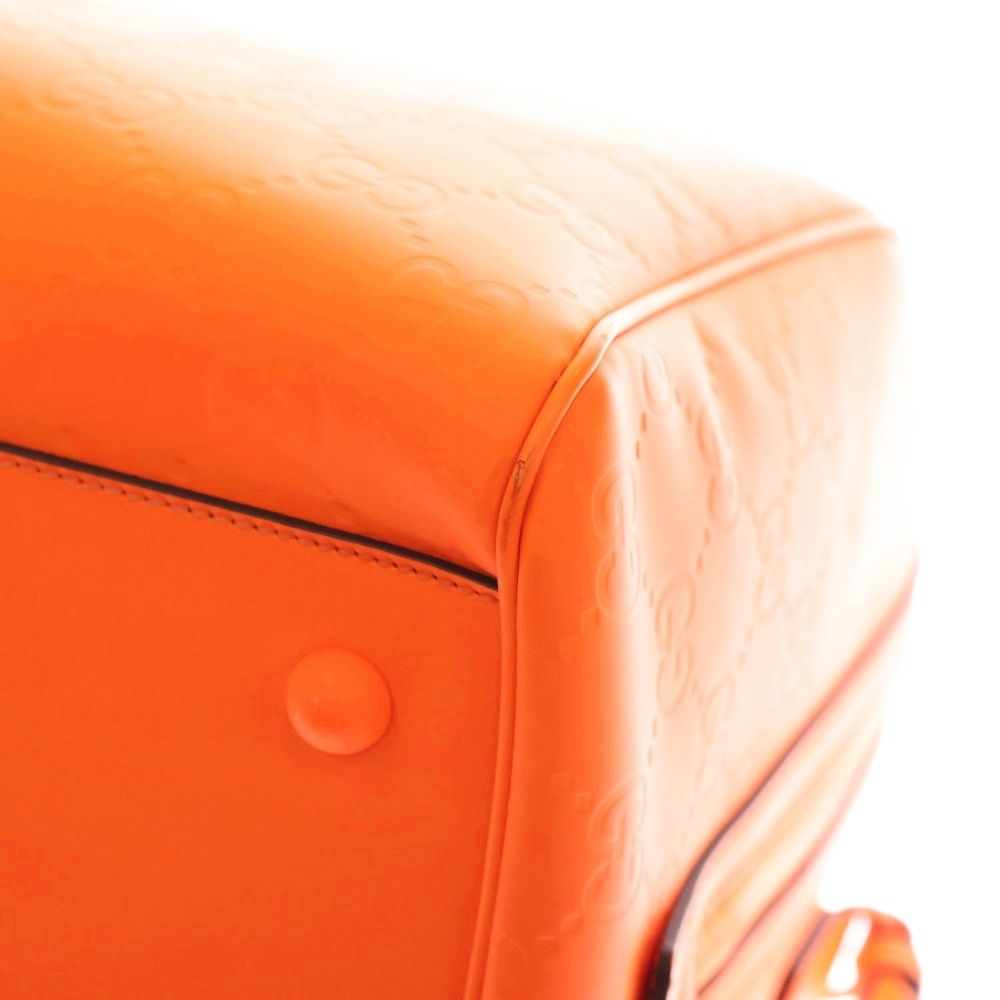 グッチ　オレンジ レザー　ボストンバッグ　ダッフルバッグ グッチ オレンジ レザー ボストンバッグ ダッフルバッグ グッチ