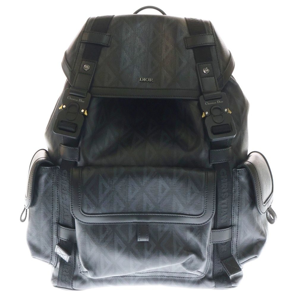 DIOR ディオール Hit The Road Backpack CD Diamond Canvas ヒット ザ ロード バックパック ダイヤモンド リュックサック ブラック