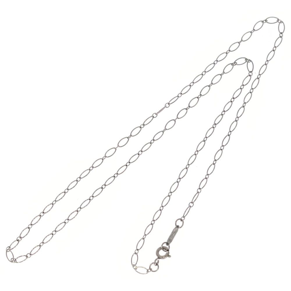TIFFANY - Co. ティファニー オーバルリンク クラスプ チェーン ネックレス K 18 WG ジュエリー