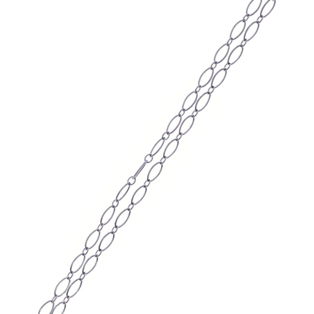  TIFFANY - Co. ティファニー オーバルリンク クラスプ チェーン ネックレス K 18 WG ジュエリー その他 ヘアアクセサリー