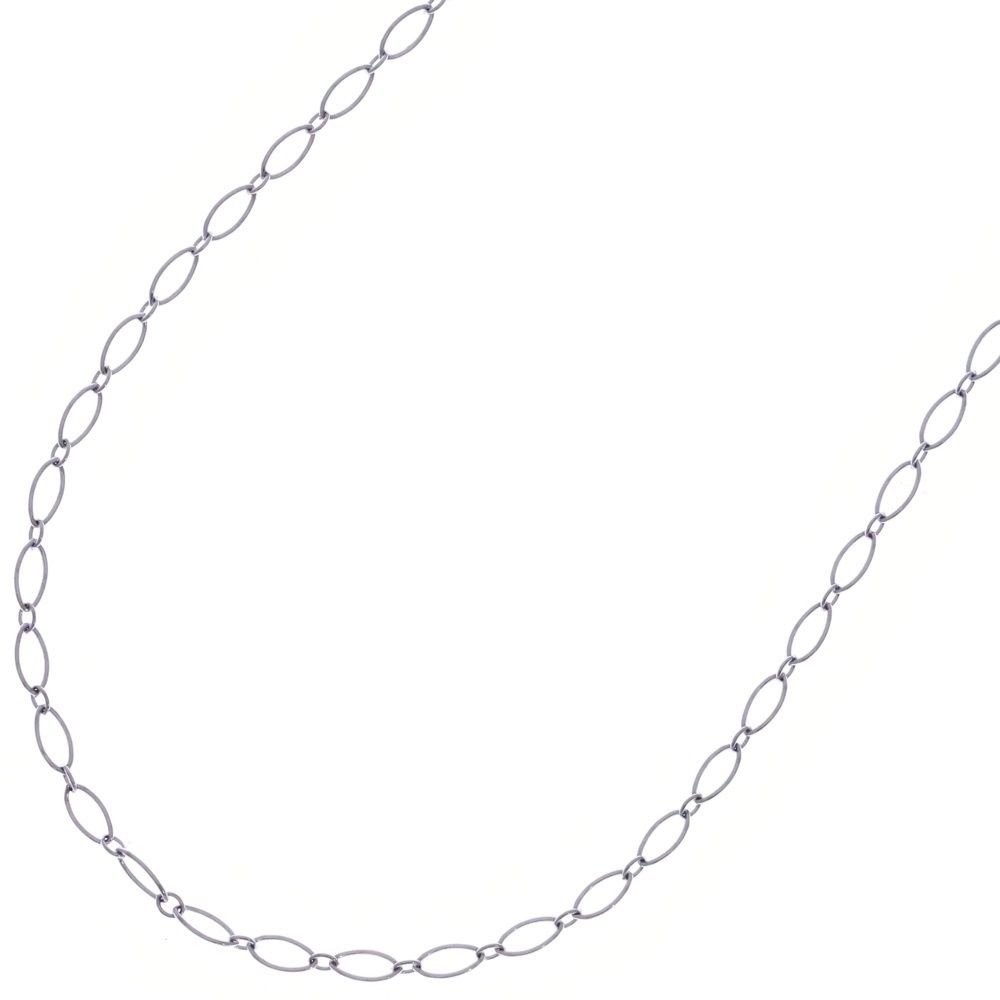 TIFFANY Co ティファニー オーバルリンク クラスプ チェーン ネックレス K 18 WG ジュエリー