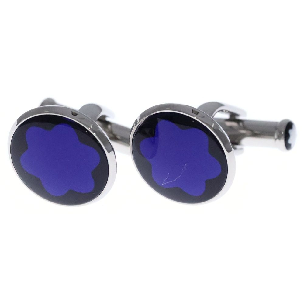 MONTBLANC (モンブラン) スター ラウンド型カフリンクス ブルー