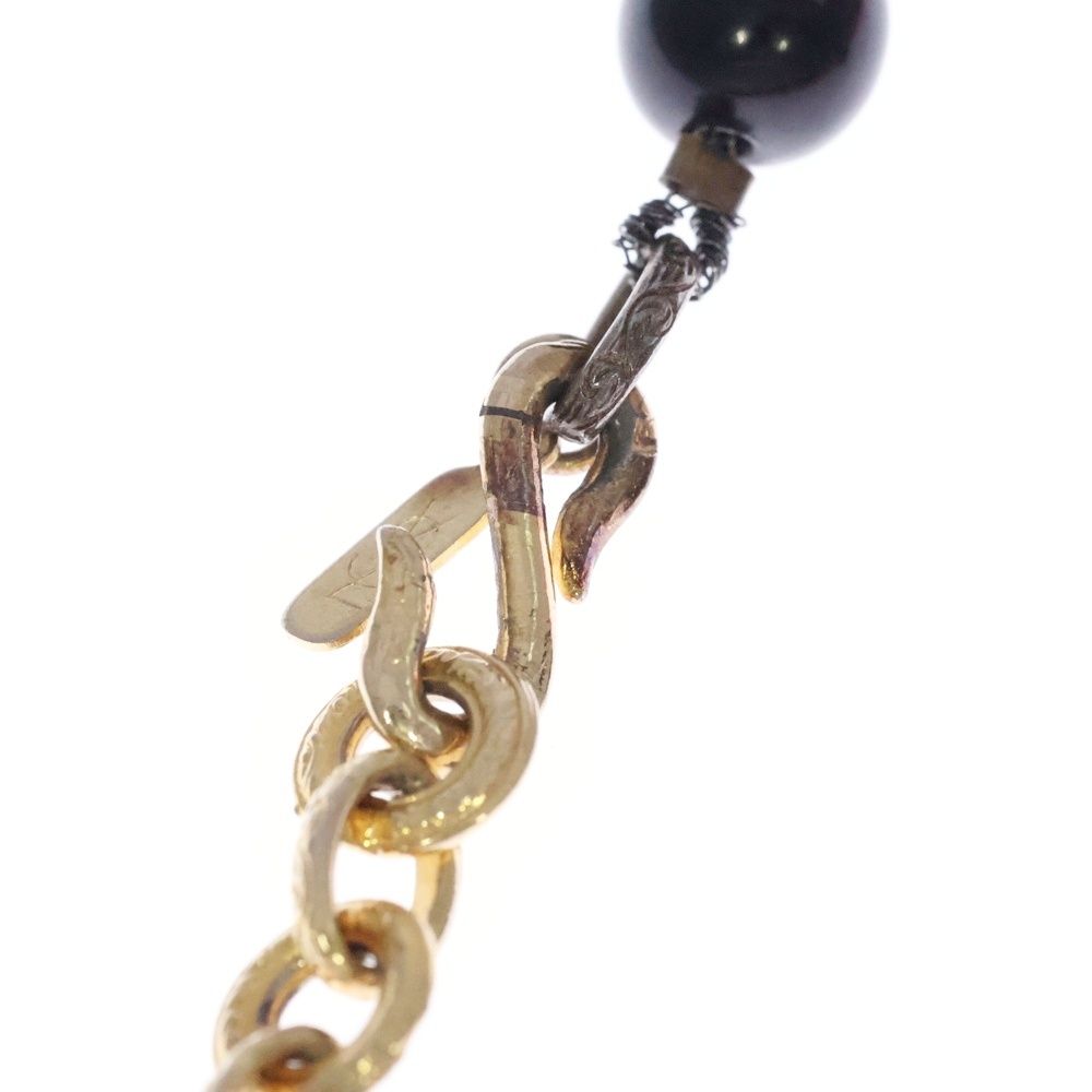  YVES SAINT LAURENT イヴサンローラン ストーンネックレス ブラック オレンジ その他 ヘアアクセサリー