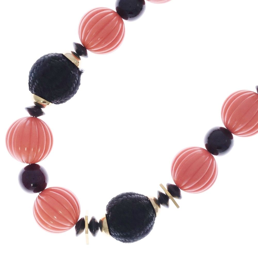 YVES SAINT LAURENT (イヴサンローラン) ストーンネックレス ブラック