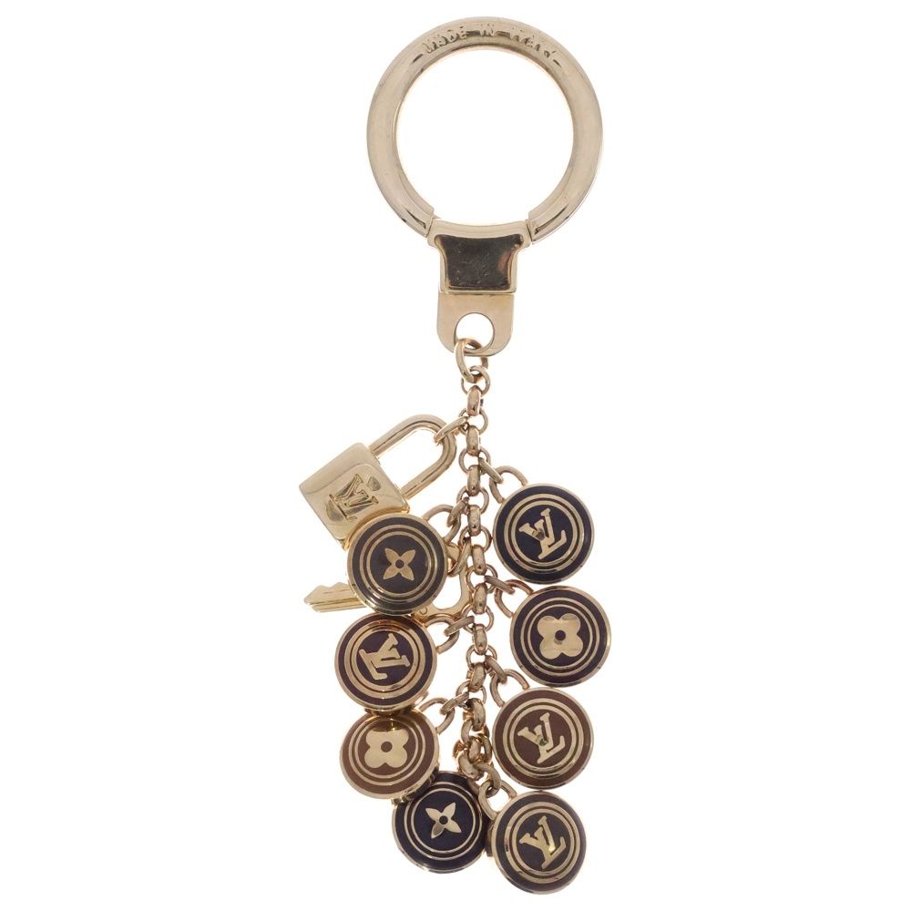 LOUIS VUITTON ルイヴィトン ポルトクレバスティーユ キーホルダー チャーム ゴールド×ブラウン M 65387