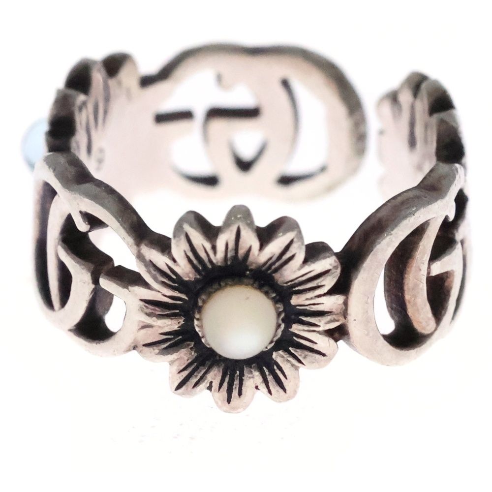 GUCCI (グッチ) ダブルG フラワー リング シルバー - メルカリ