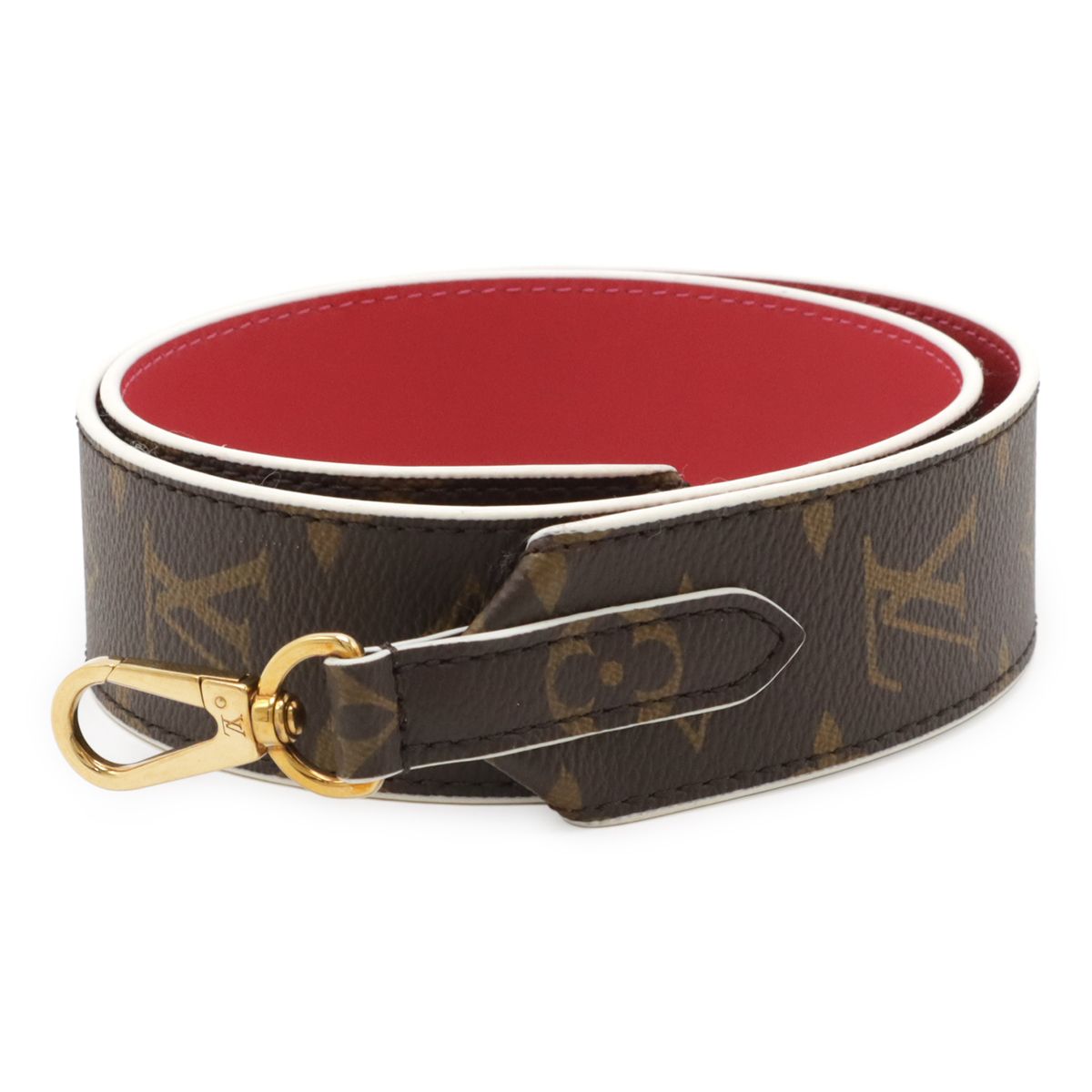 ルイヴィトン モノグラム ショルダーストラップ ブラウン　ピンク レザー LOUIS VUITTON（ルイ・ヴィトン） ルイ ヴィトン モノグラム