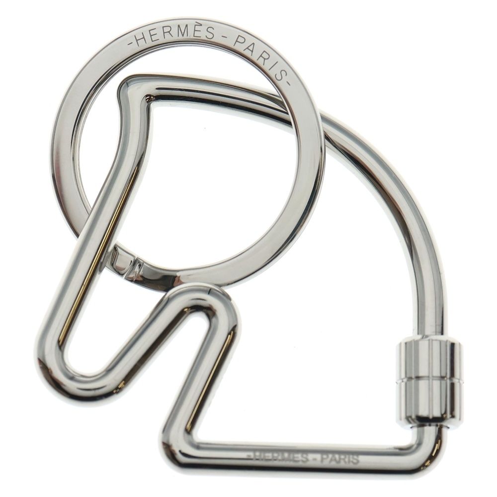HERMES (エルメス) シュヴァル キーホルダー チャーム シルバー メタル